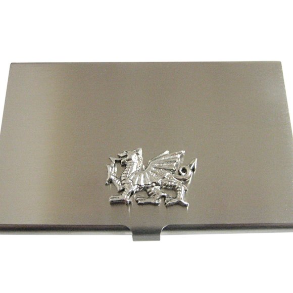 Dragon Business Card Holder - Etsy Textured Welsh Dragon Business Card Holder